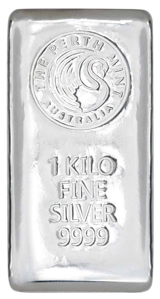 AUSTRALIA PERTH MINT 1 KILO SILVER CAST BAR