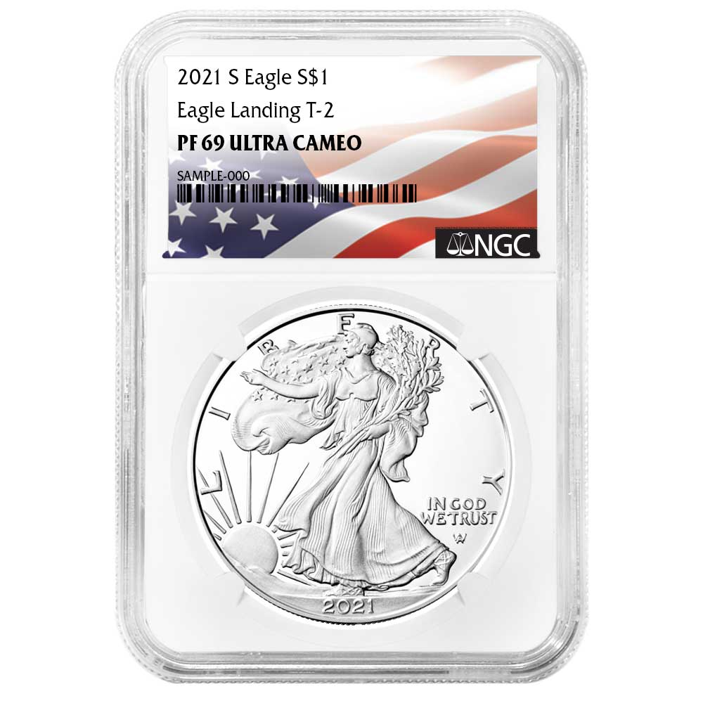 thumbnail image 2 of 2024-S Proof Silver American Eagle $1 – NGC PF69UC Brown Label, 1 Oz .999 Silver 2 of 5