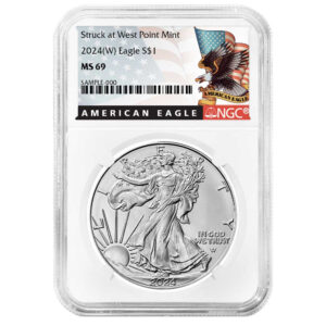 2024 (W) $1 American Silver Eagle NGC MS69 Black Label