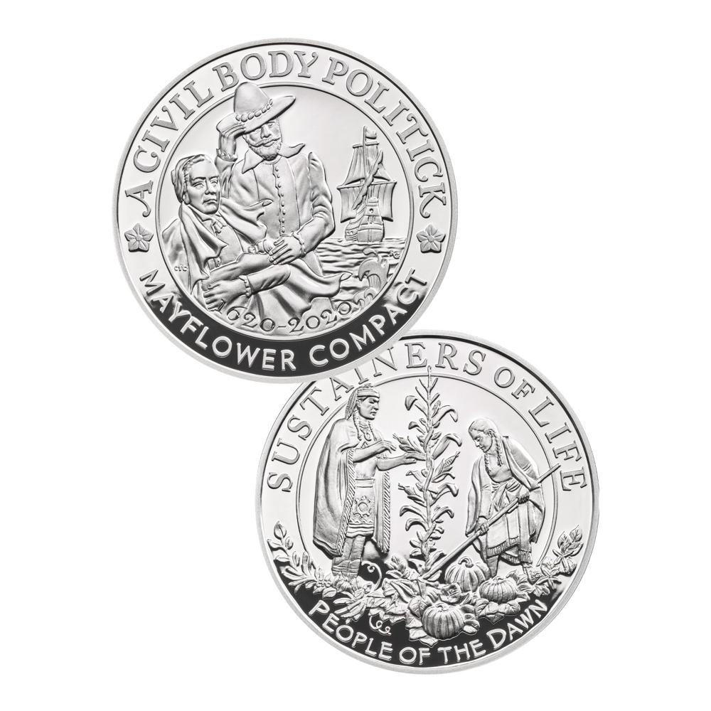2pc - 2020 GB/US Mayflower - 400th Anniversary of Mayflower Voyage 