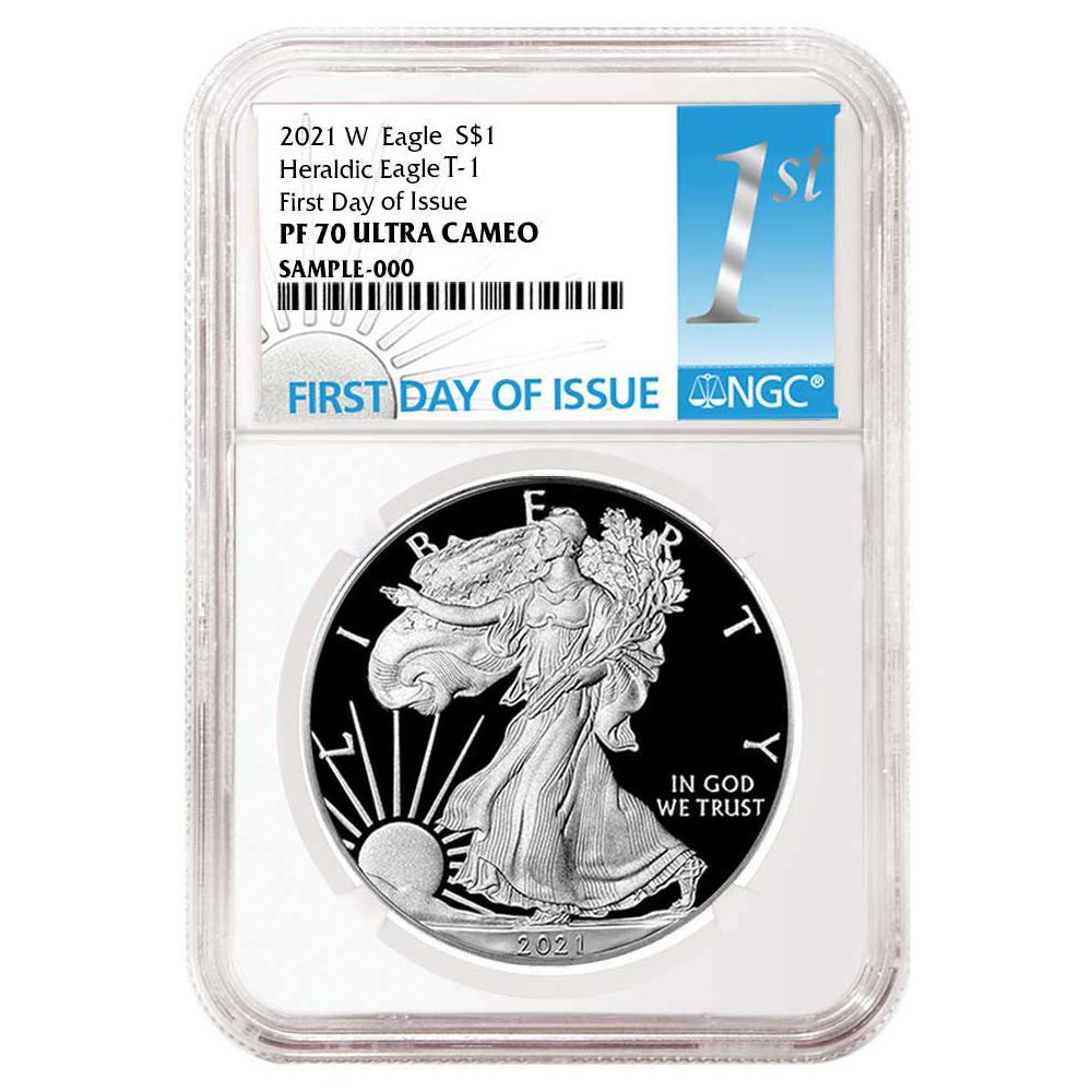 2021-W Silver Type 1 Proof American Eagle NGC PF70 UC First Day of Issue