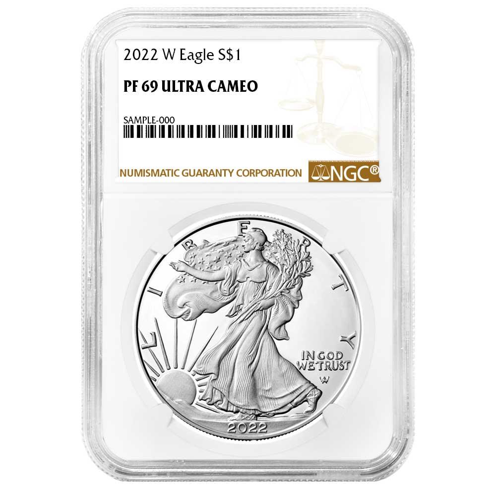 thumbnail image 2 of 2024-S Proof Silver American Eagle $1 – NGC PF69UC Brown Label, 1 Oz .999 Silver 2 of 5
