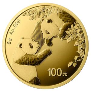 2023 China 8-gm Gold Panda Brilliant Uncirculated