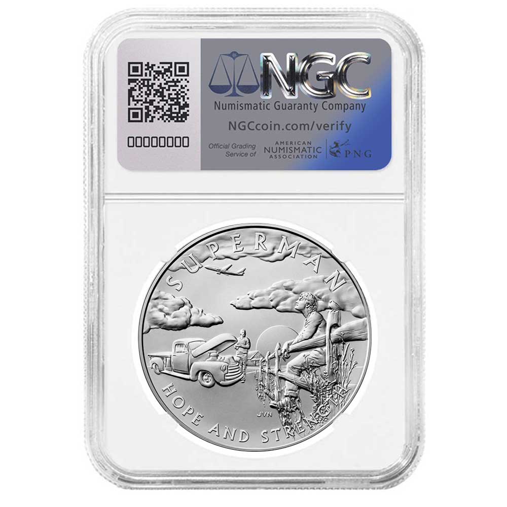 2025 1-oz Superman DC Comics Silver Medal NGC MS70 Superman Label