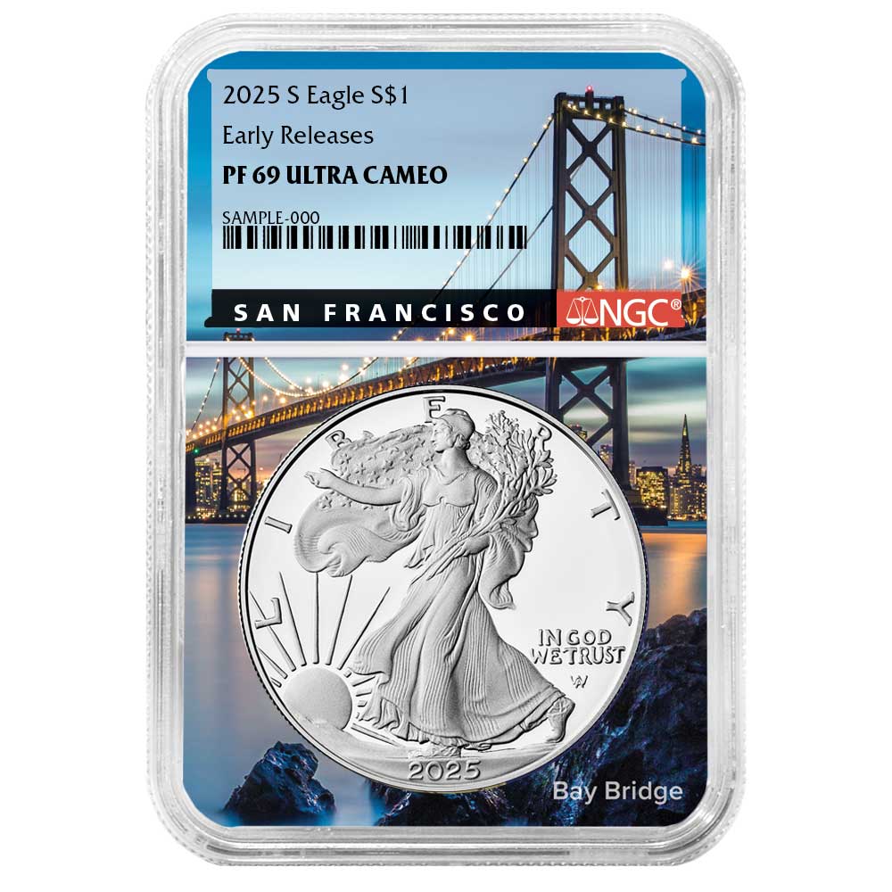 2025-P Proof American Silver Eagle $1 – Marine Corps Privy – NGC PF69UC – 1 Oz .999 Silver